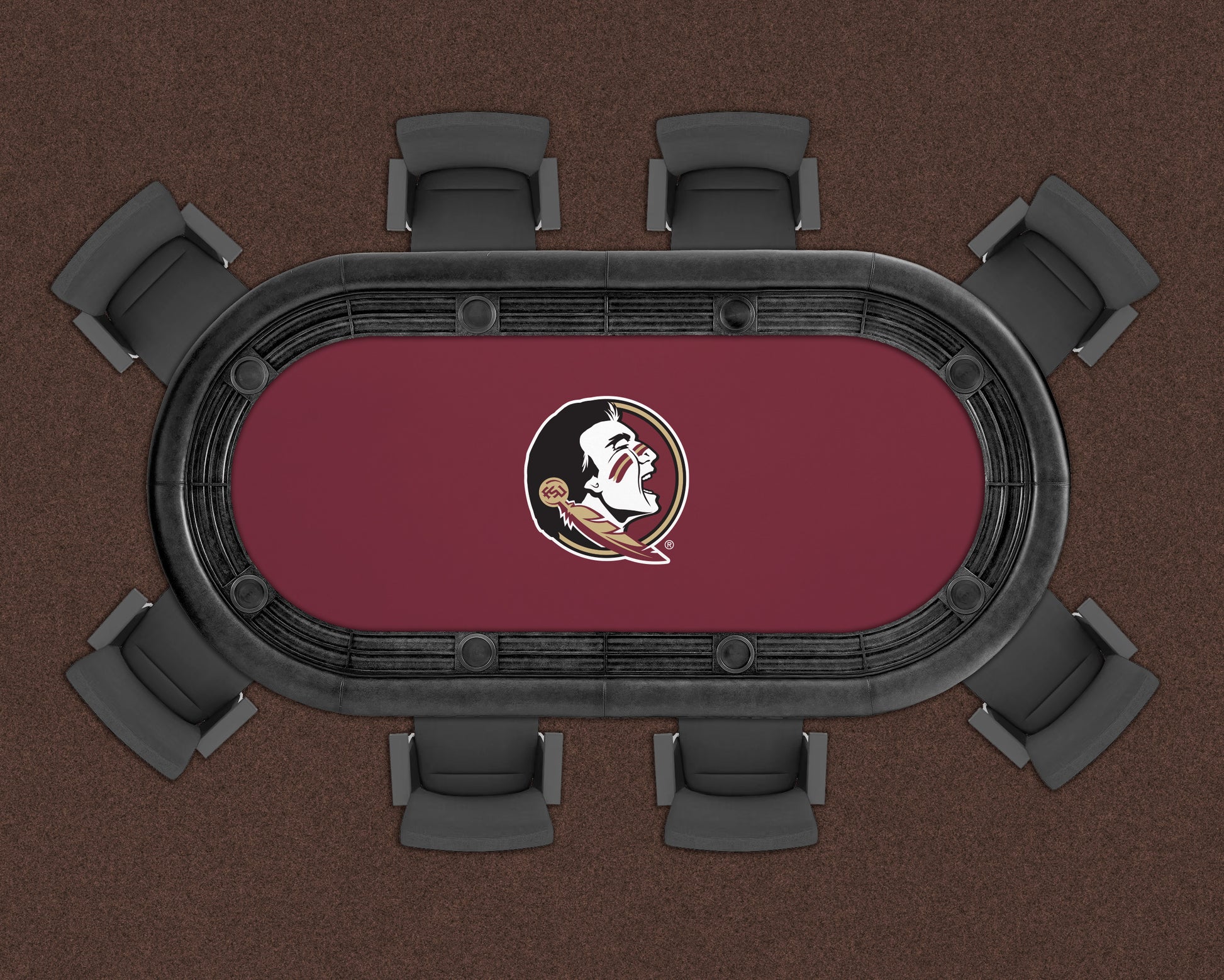 Florida State Seminoles Custom Poker Table Replacement Felt LIFESTYLE