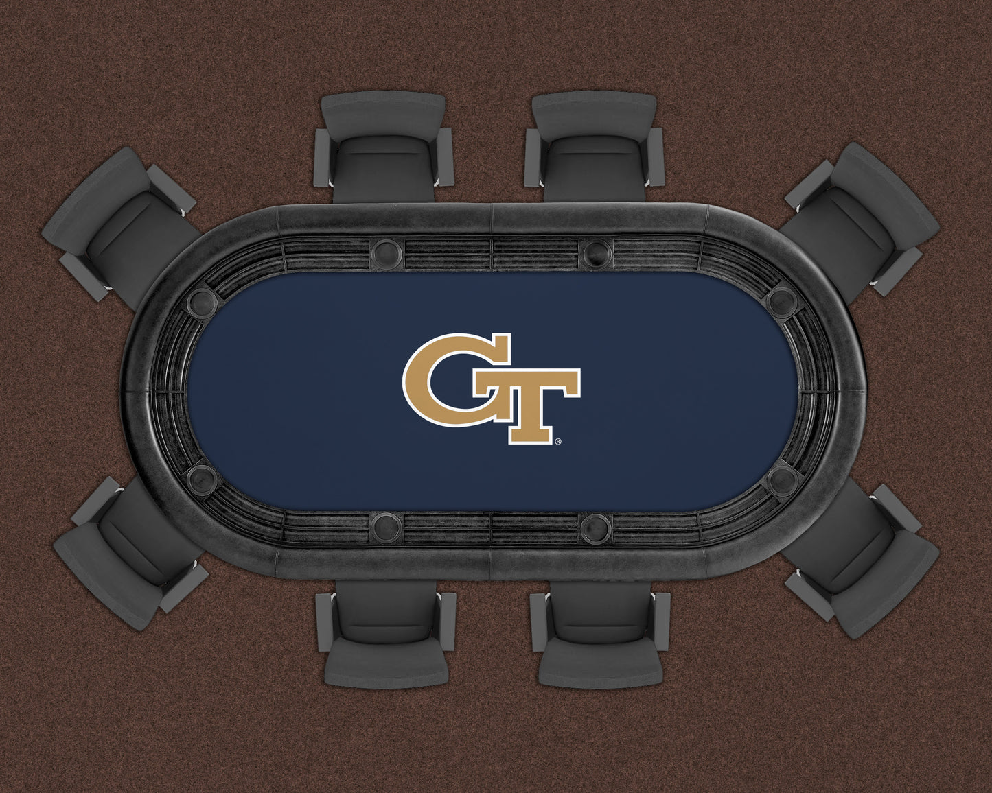Georgia Tech Yellow Jackets Custom Poker Table Replacement Felt LIFESTYLE