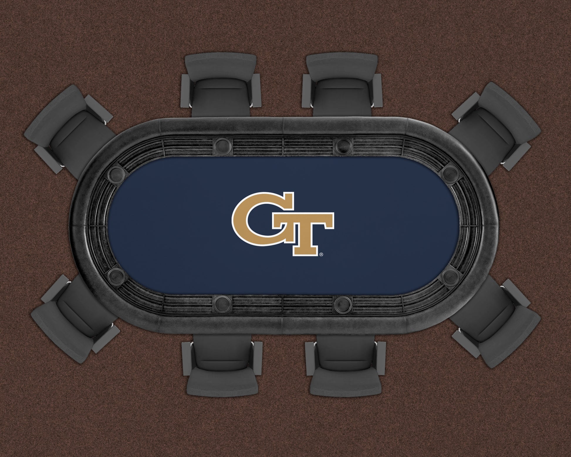 Georgia Tech Yellow Jackets Custom Poker Table Replacement Felt LIFESTYLE