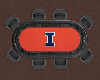 Illinois Fighting Illini Custom Poker Table Replacement Felt LIFESTYLE