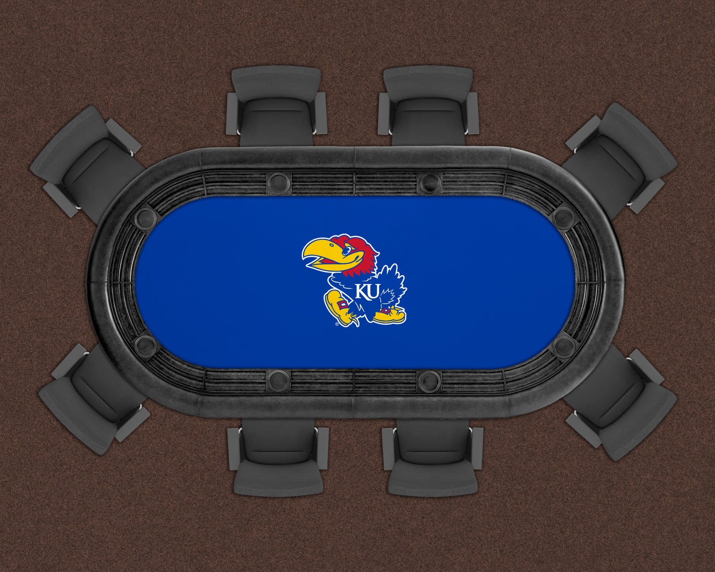 Kansas Jayhawks Custom Poker Table Replacement Felt LIFESTYLE