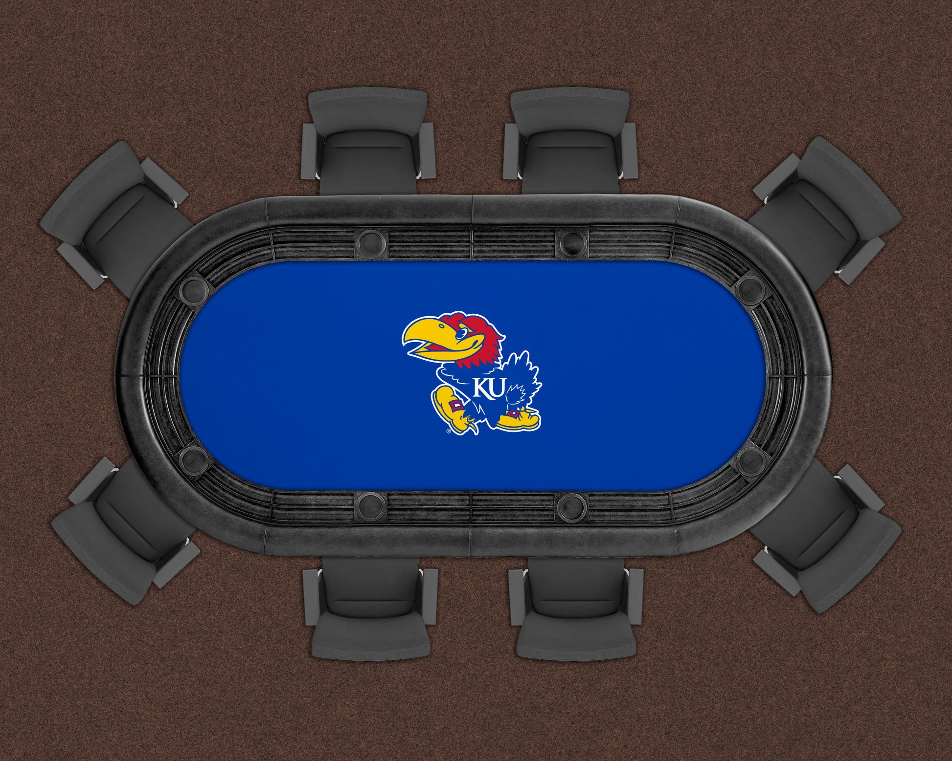 Kansas Jayhawks Custom Poker Table Replacement Felt LIFESTYLE