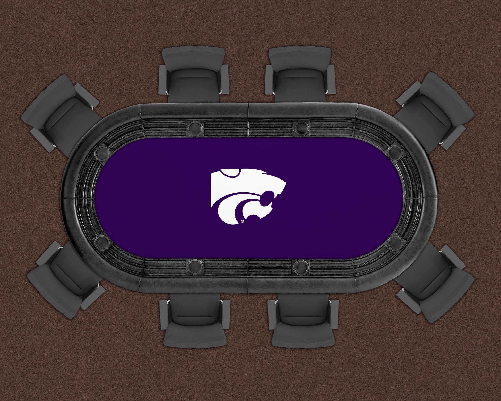 Kansas State Wildcats Custom Poker Table Replacement Felt LIFESTYLE