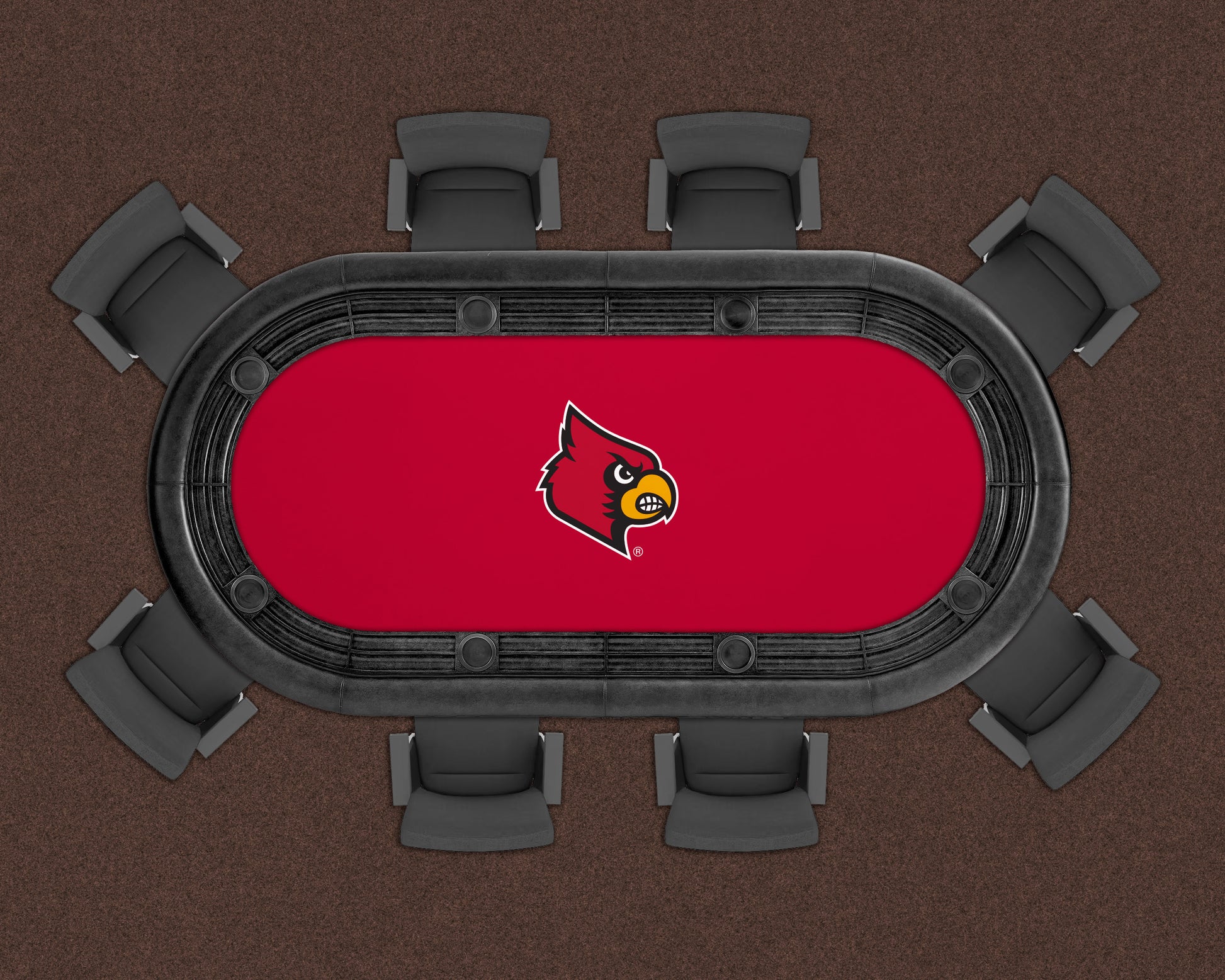 Louisville Cardinals Custom Poker Table Replacement Felt LIFESTYLE