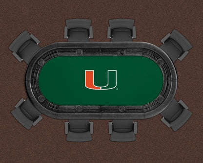 Miami Hurricanes Custom Poker Table Replacement Felt LIFESTYLE