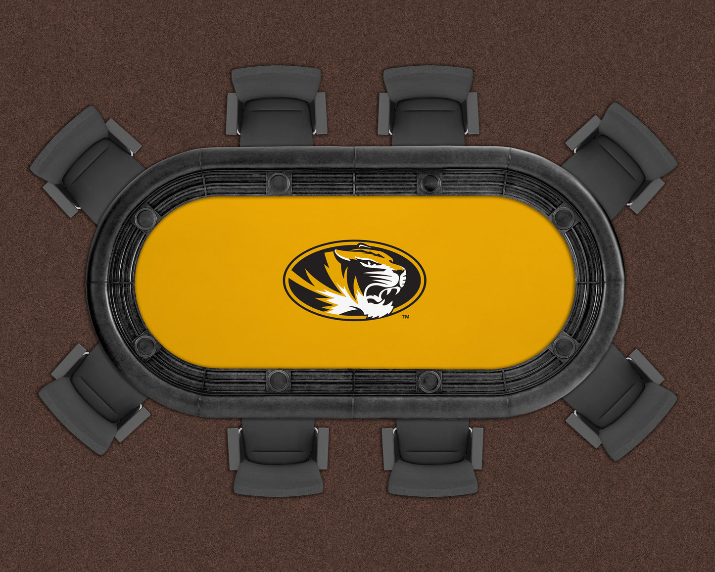 Missouri Tigers Custom Poker Table Replacement Felt LIFESTYLE