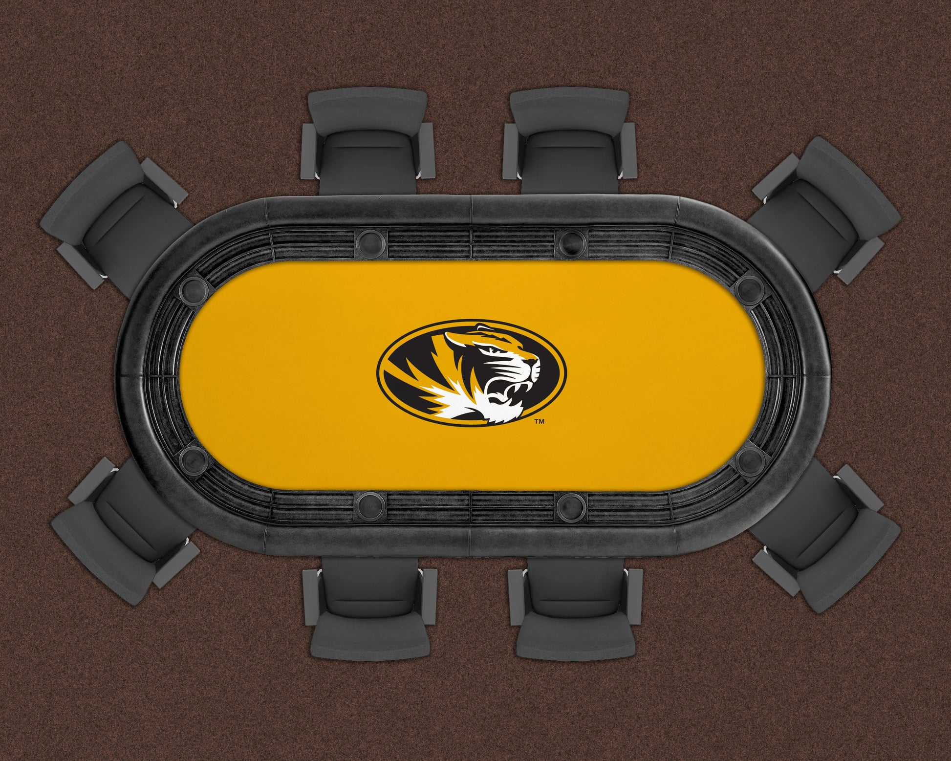Missouri Tigers Custom Poker Table Replacement Felt LIFESTYLE