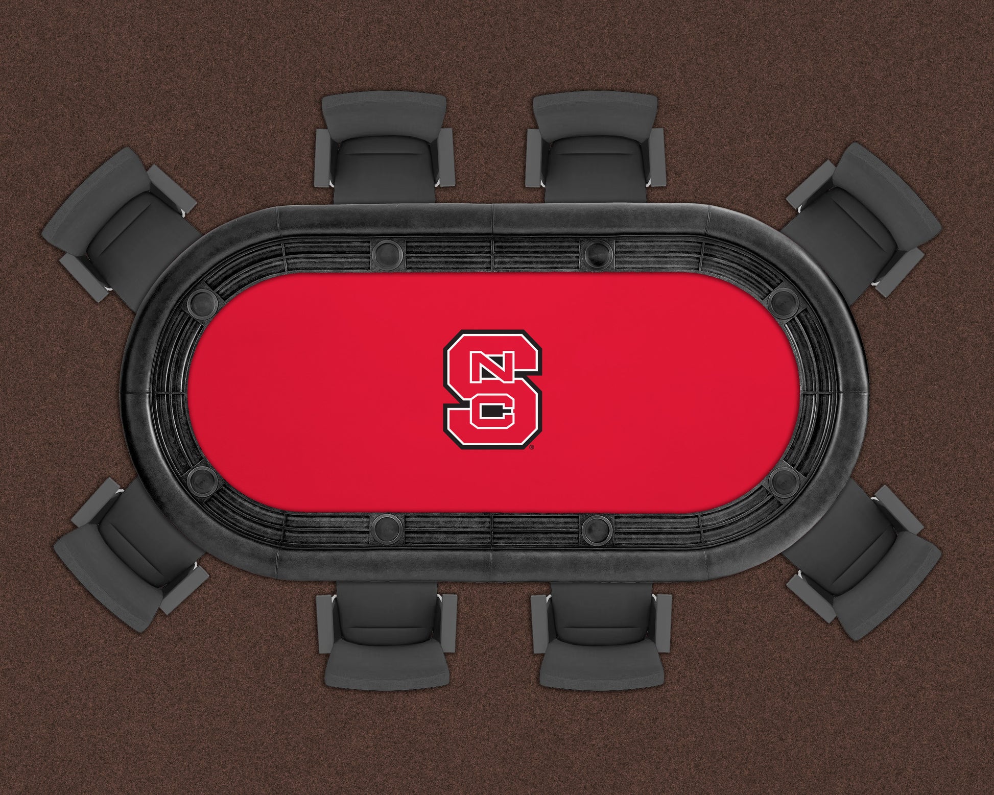 NC State Wolfpack Custom Poker Table Replacement Felt LIFESTYLE