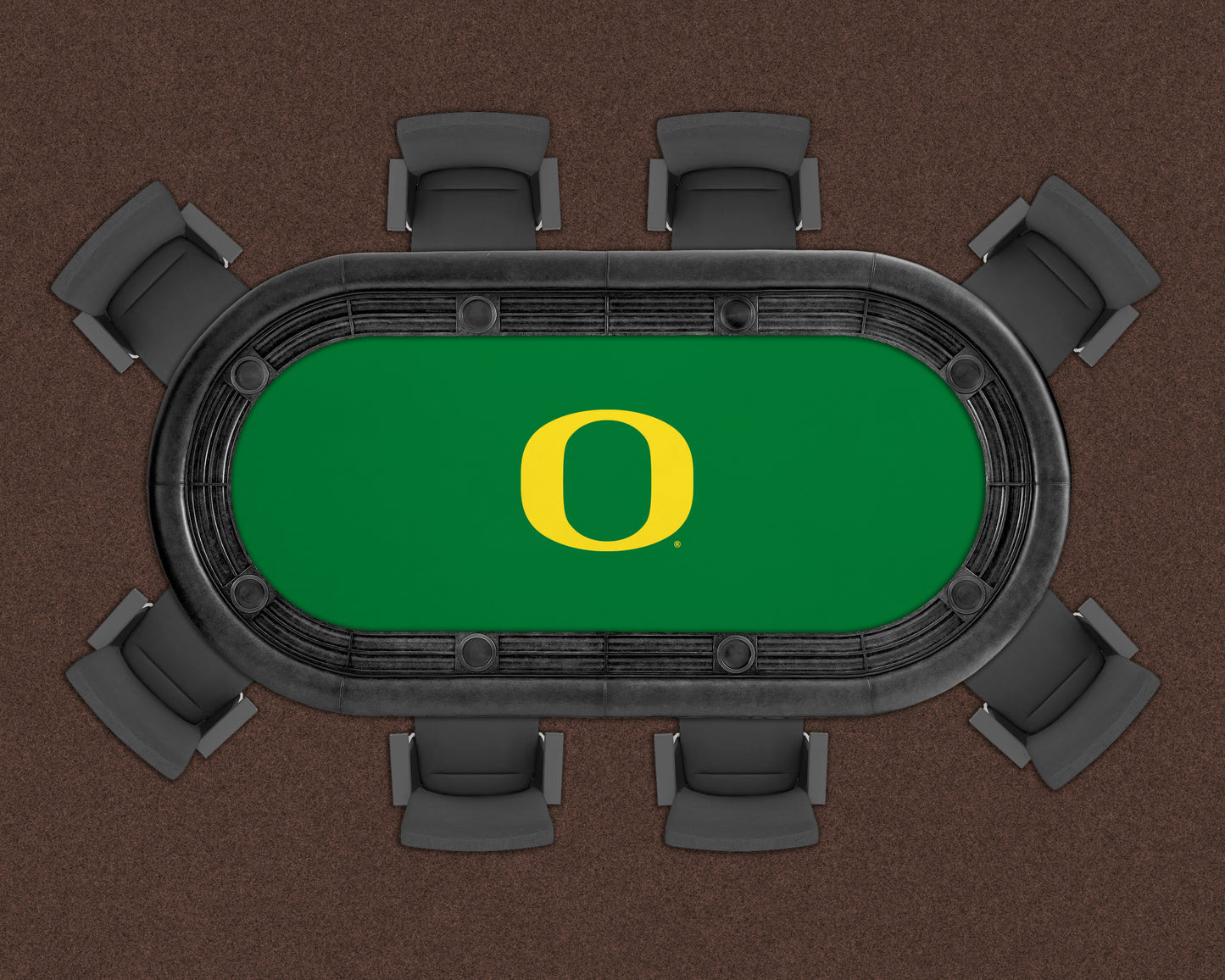 Oregon Ducks Custom Poker Table Replacement Felt LIFESTYLE
