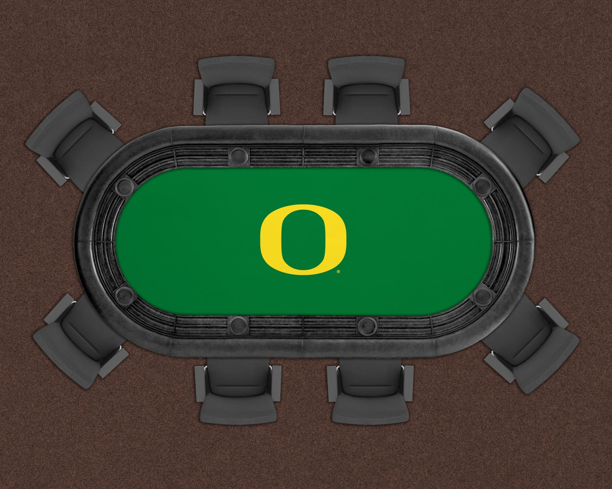Oregon Ducks Custom Poker Table Replacement Felt LIFESTYLE