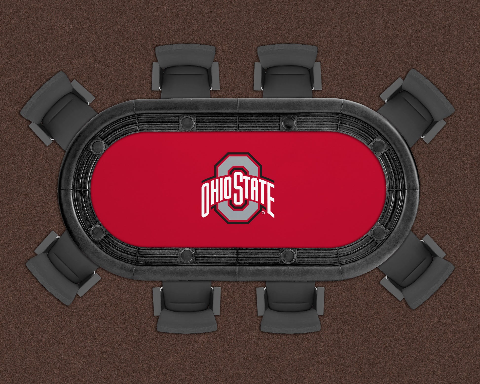 Ohio State Buckeyes Custom Poker Table Replacement Felt LIFESTYLE
