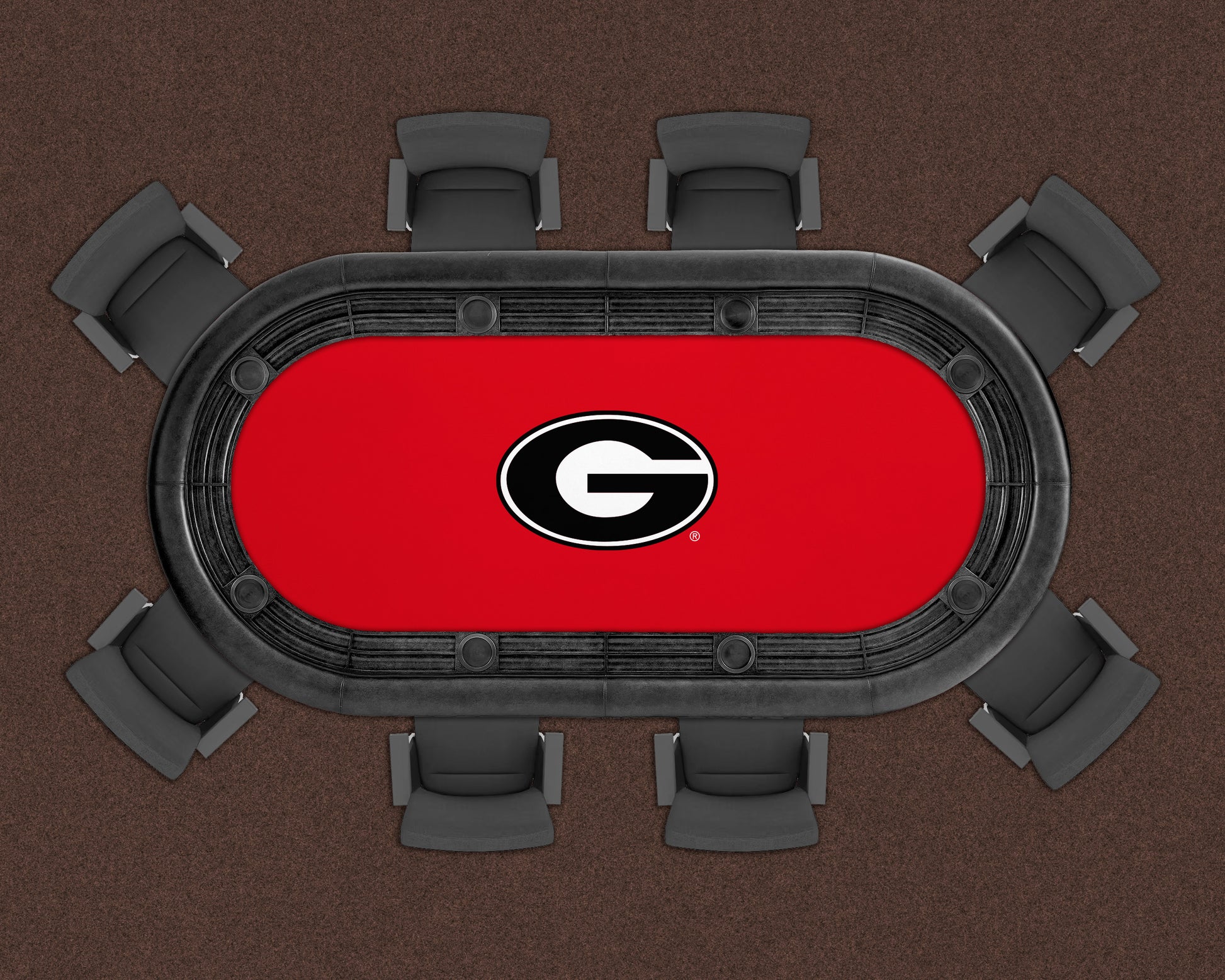 Georgia Bulldogs Custom Poker Table Replacement Felt LIFESTYLE