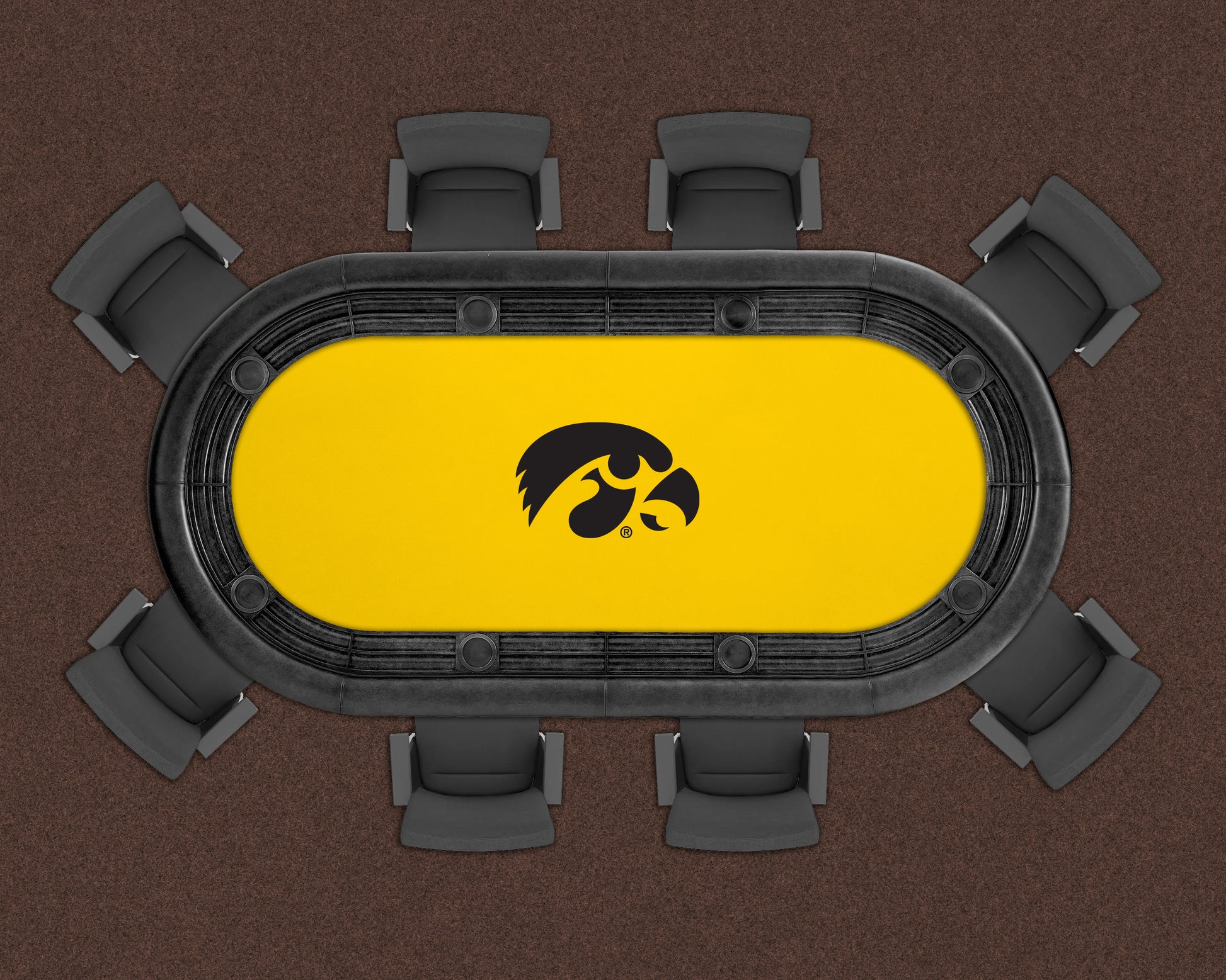 Iowa Hawkeyes Custom Poker Table Replacement Felt LIFESTYLE