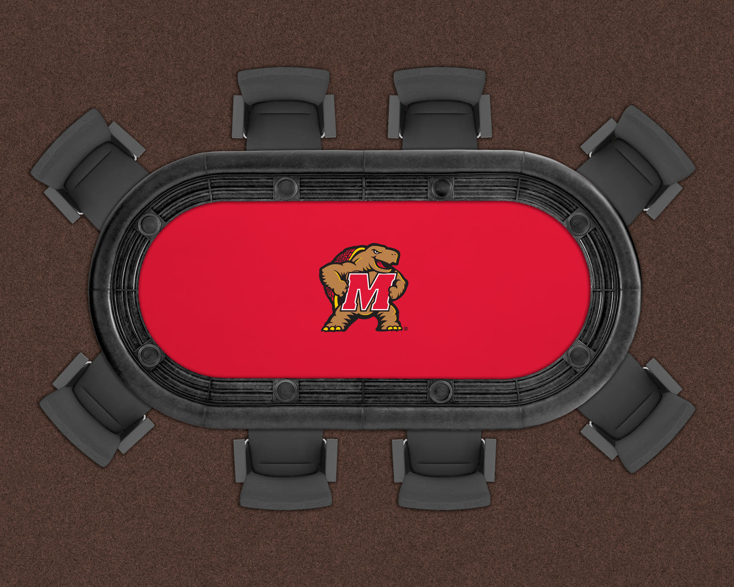 Maryland Terrapins Custom Poker Table Replacement Felt LIFESTYLE