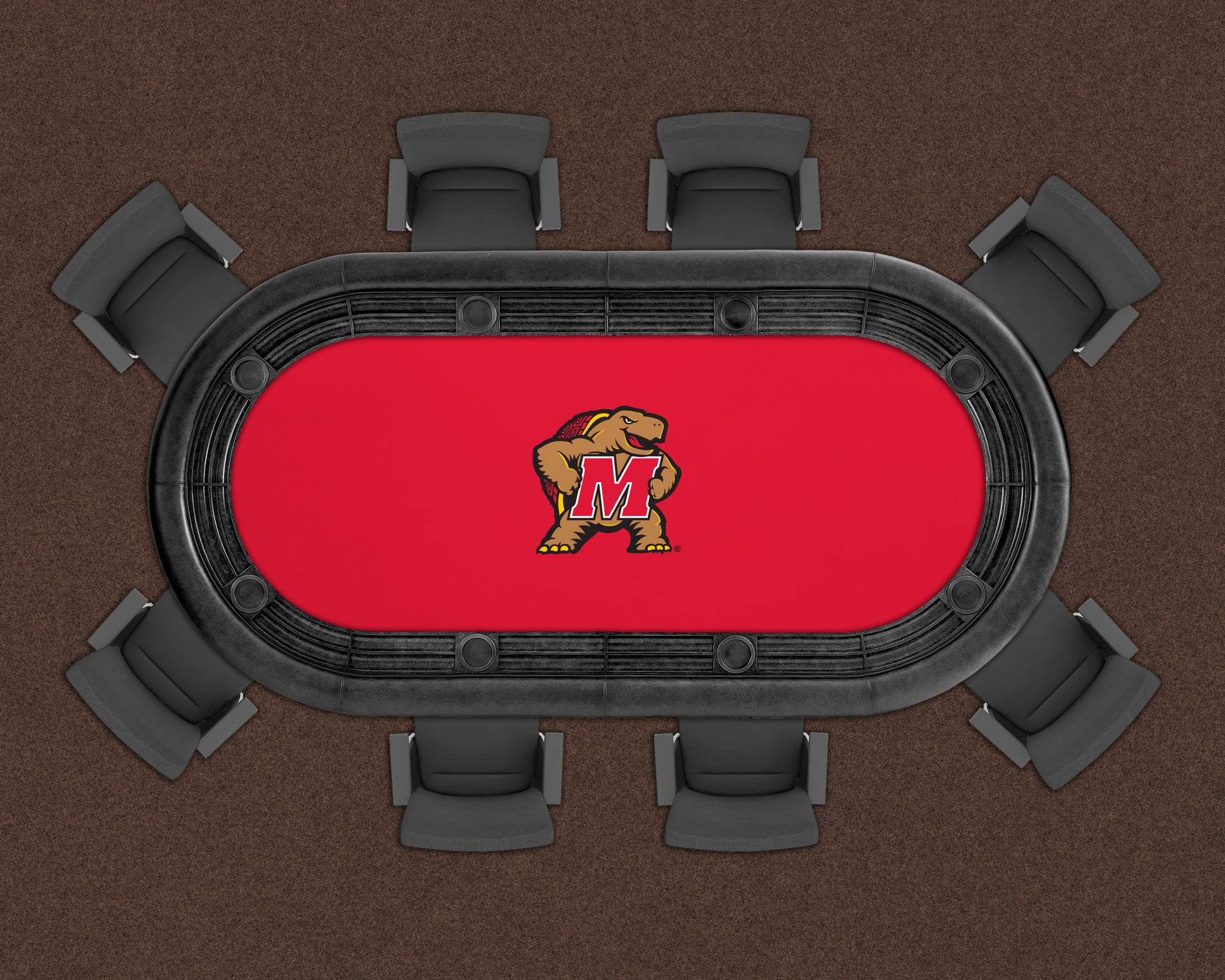 Maryland Terrapins Custom Poker Table Replacement Felt LIFESTYLE