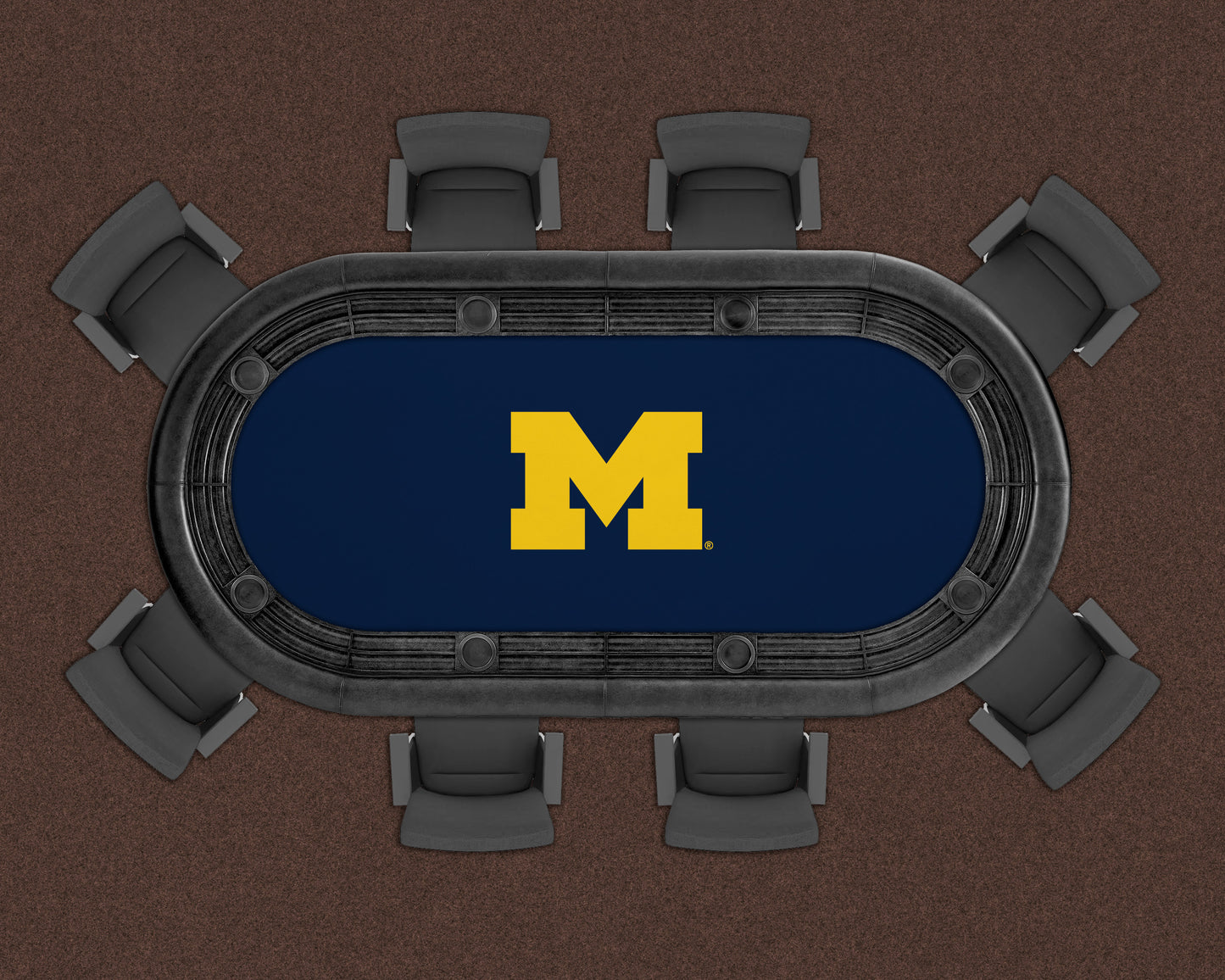 Michigan Wolverines Custom Poker Table Replacement Felt LIFESTYLE