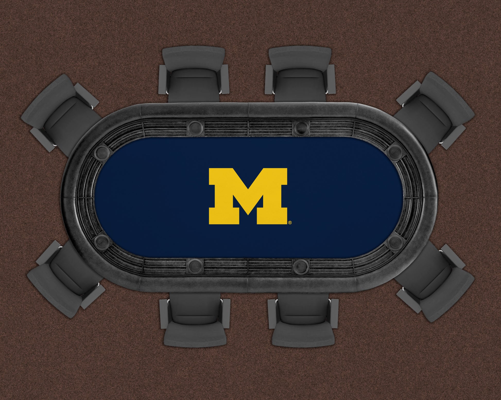 Michigan Wolverines Custom Poker Table Replacement Felt LIFESTYLE