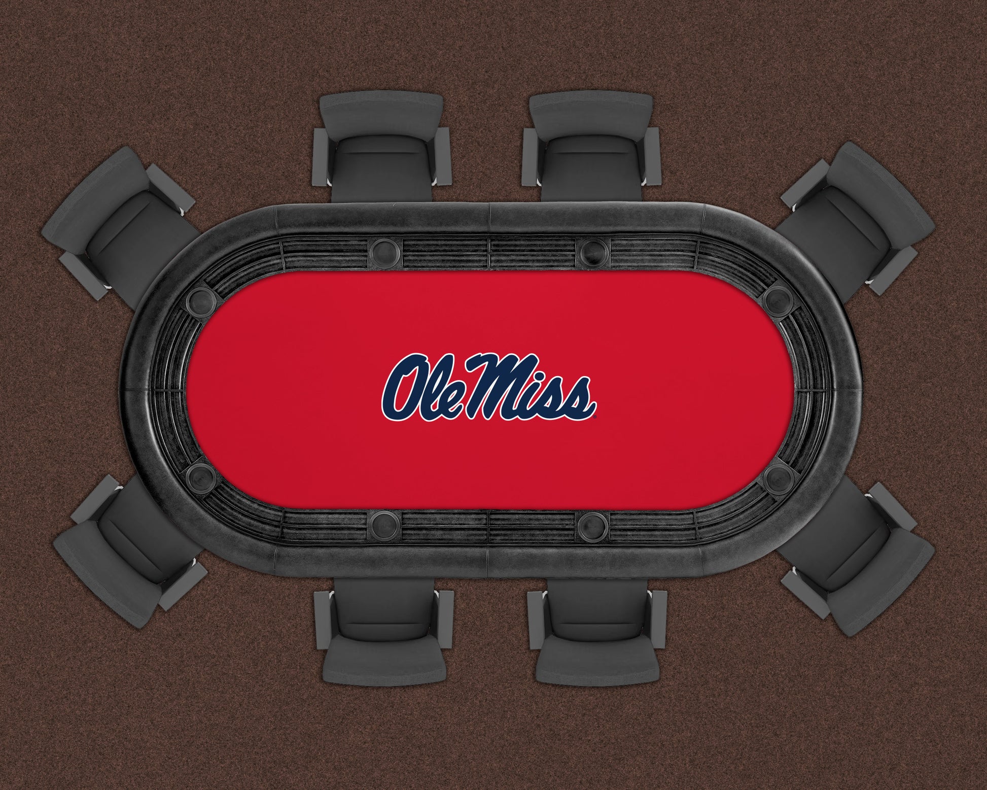 Mississippi Rebels Custom Poker Table Replacement Felt LIFESTYLE