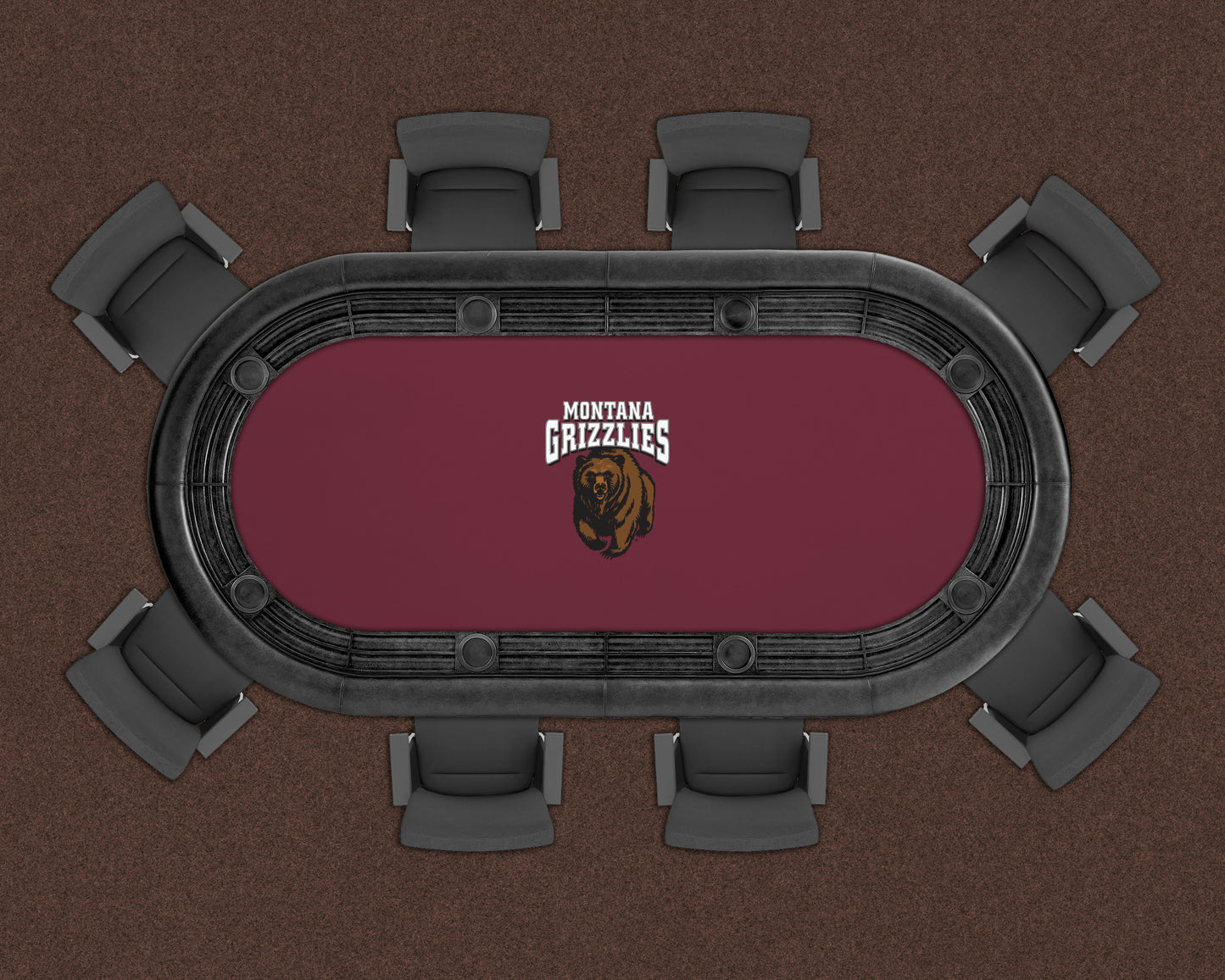 Montana Grizzlies Custom Poker Table Replacement Felt LIFESTYLE