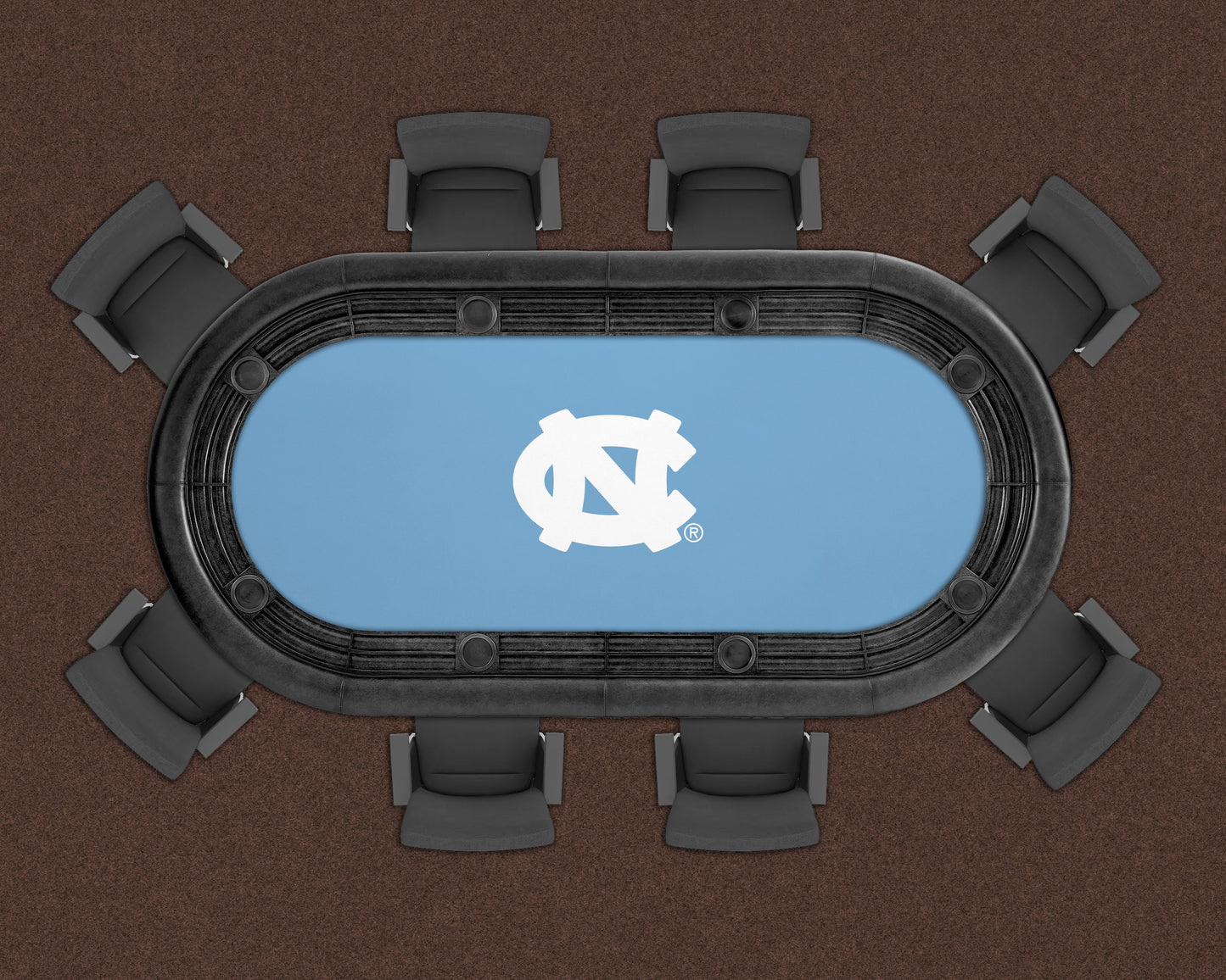 North Carolina Tar Heels Custom Poker Table Replacement Felt LIFESTYLE