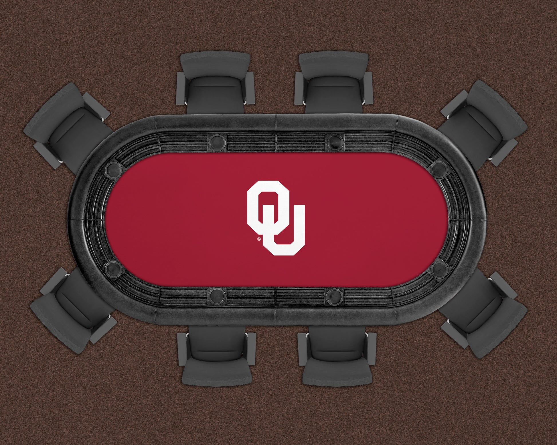 Oklahoma Sooners Custom Poker Table Replacement Felt LIFESTYLE