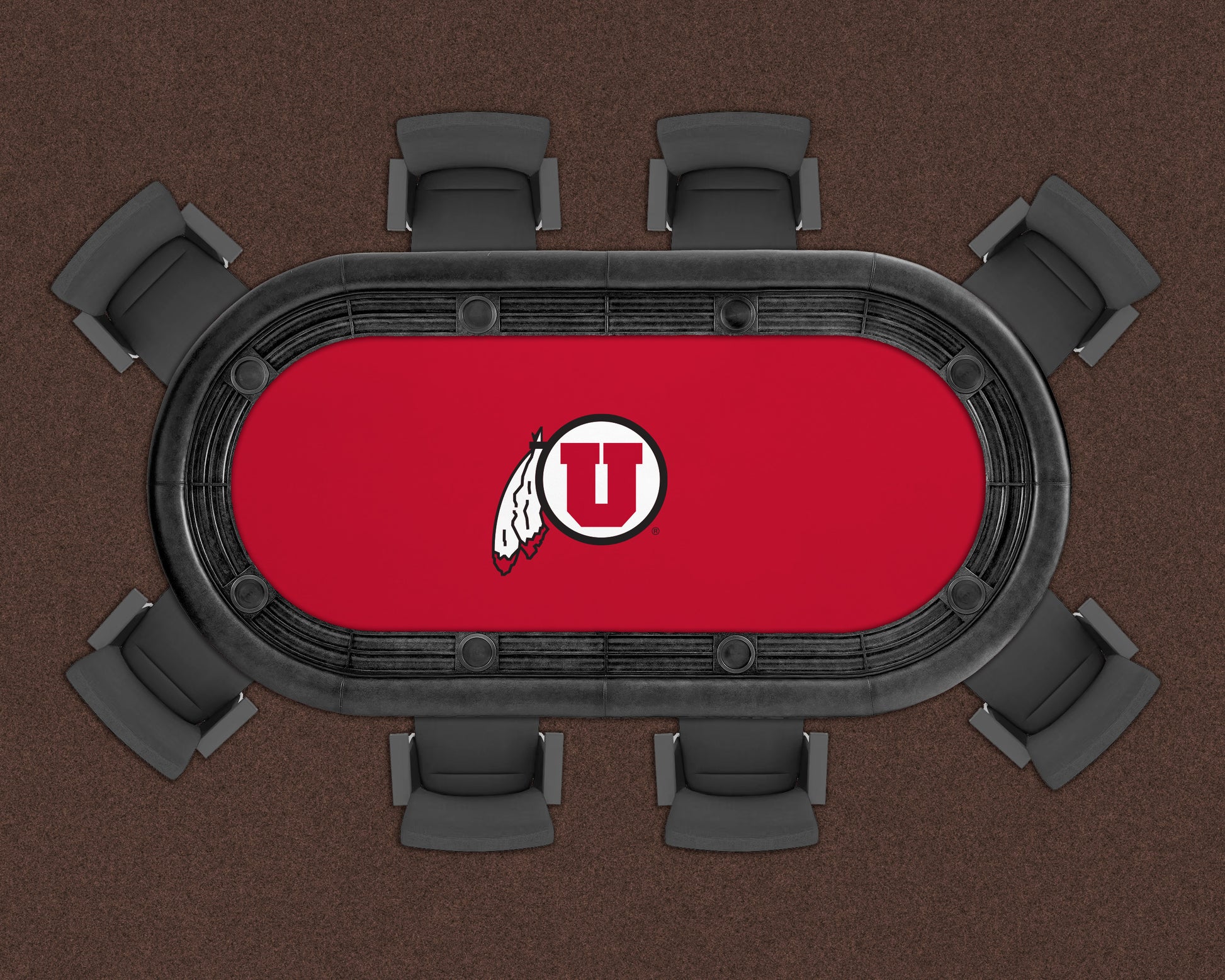Utah Utes Custom Poker Table Replacement Felt LIFESTYLE
