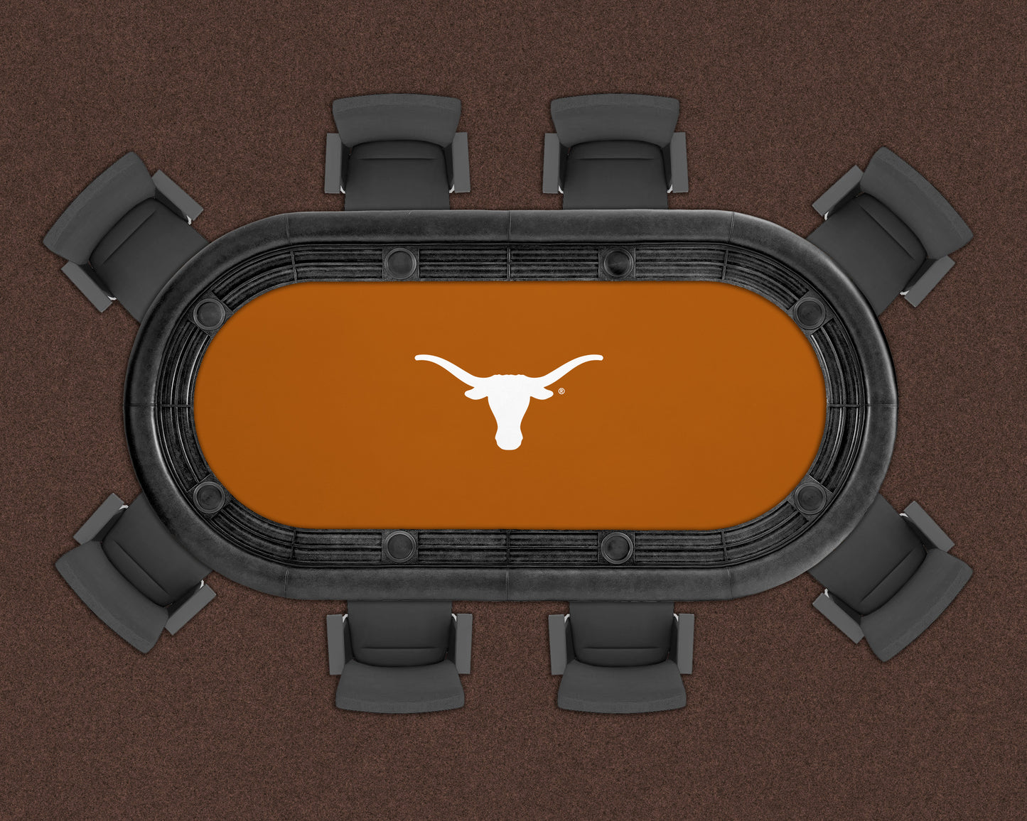 Texas Longhorns Custom Poker Table Replacement Felt LIFESTYLE