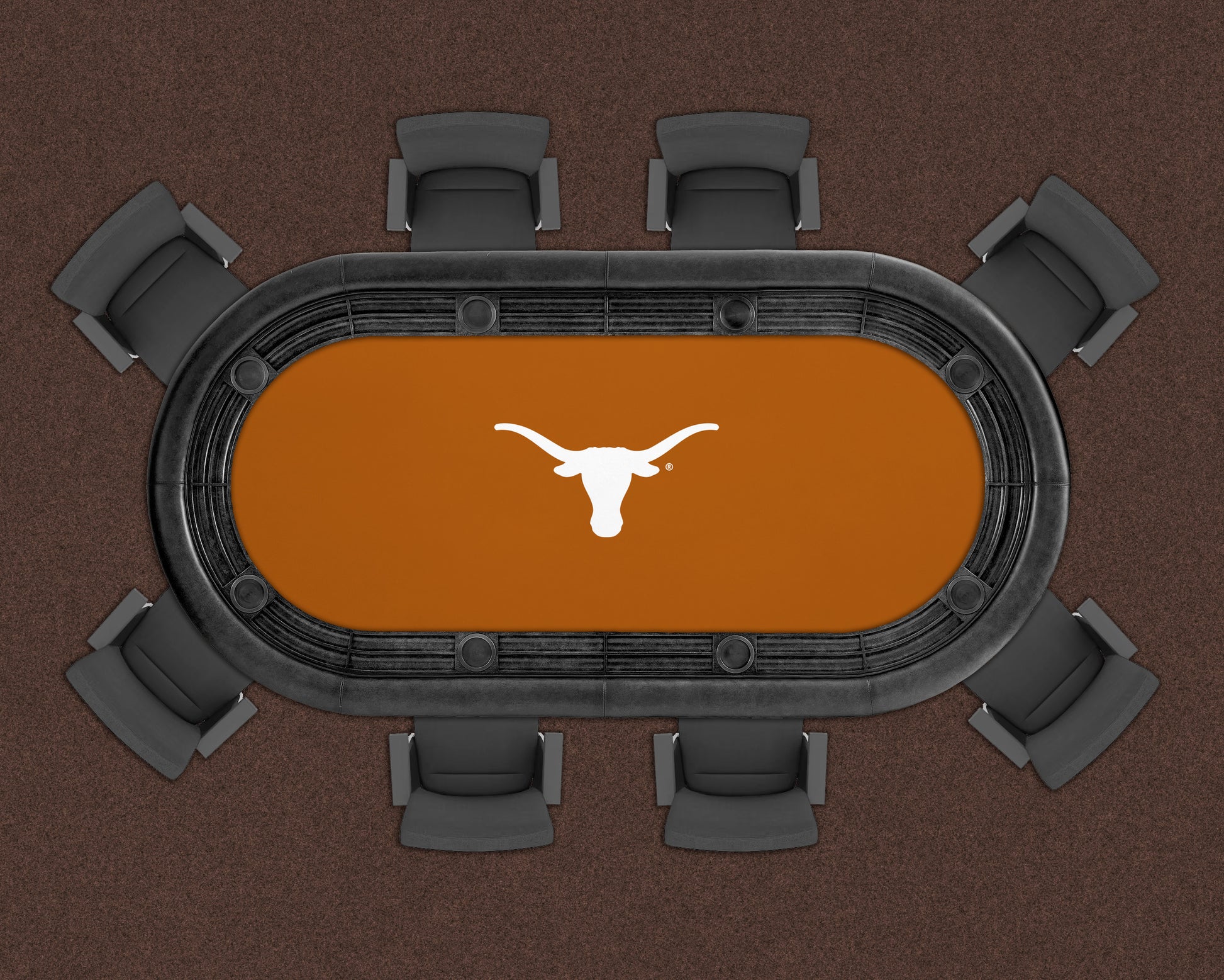 Texas Longhorns Custom Poker Table Replacement Felt LIFESTYLE