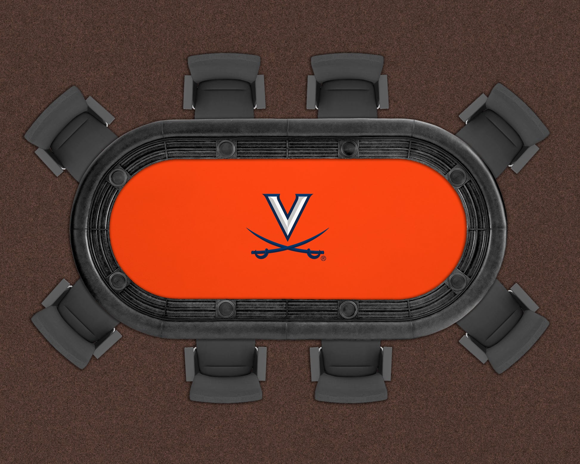 Virginia Cavaliers Custom Poker Table Replacement Felt LIFESTYLE
