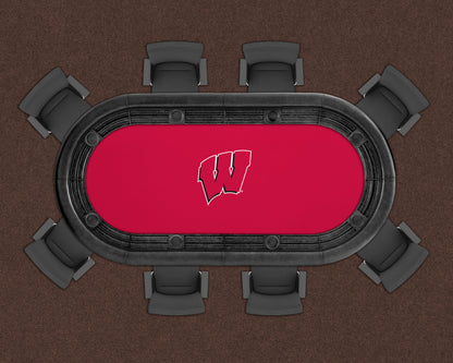 Wisconsin Badgers Custom Poker Table Replacement Felt LIFESTYLE