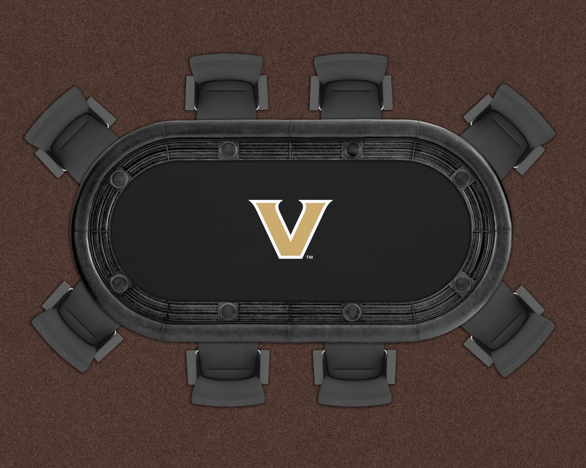 Vanderbilt Commodores Custom Poker Table Replacement Felt LIFESTYLE