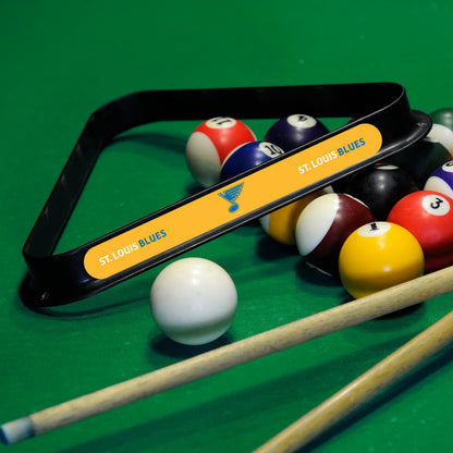 St. Louis Blues NHL 8-ball triangle rack - lifestyle photo