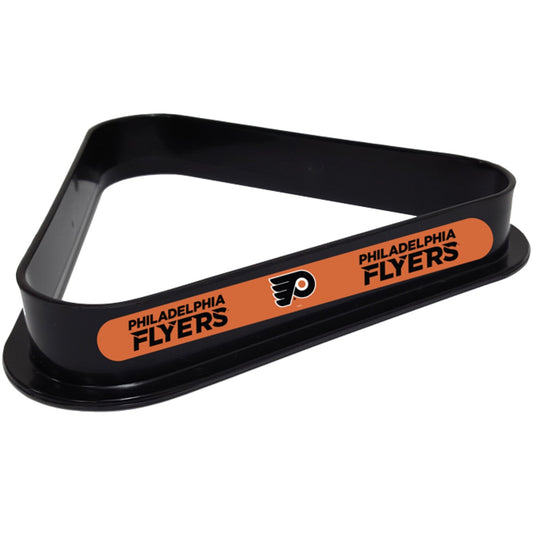 Philadelphia Flyers NHL plastic pool table 8-ball triangle rack with team logos