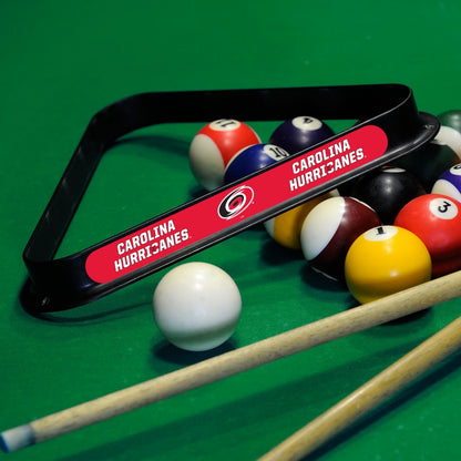 Carolina Hurricanes NHL 8-ball triangle rack - lifestyle photo