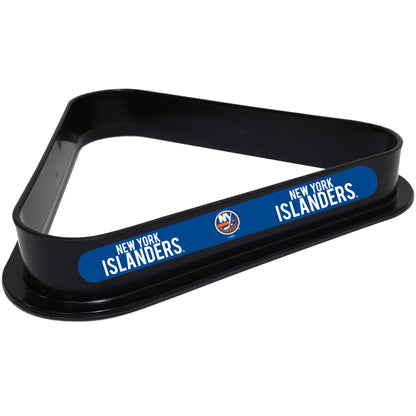 New York Islanders NHL plastic pool table 8-ball triangle rack with team logos