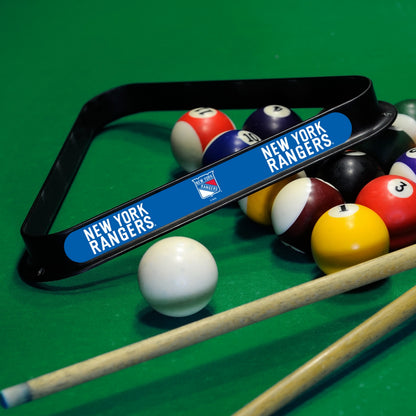 New York Rangers NHL 8-ball triangle rack - lifestyle photo