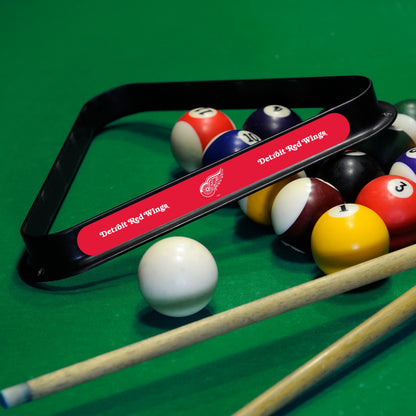 Detroit Red Wings NHL 8-ball triangle rack - lifestyle photo