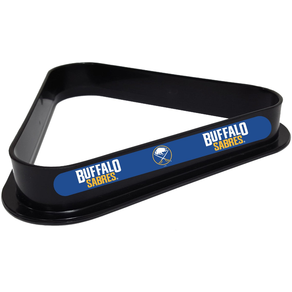 Buffalo Sabres NHL plastic pool table 8-ball triangle rack with team logos