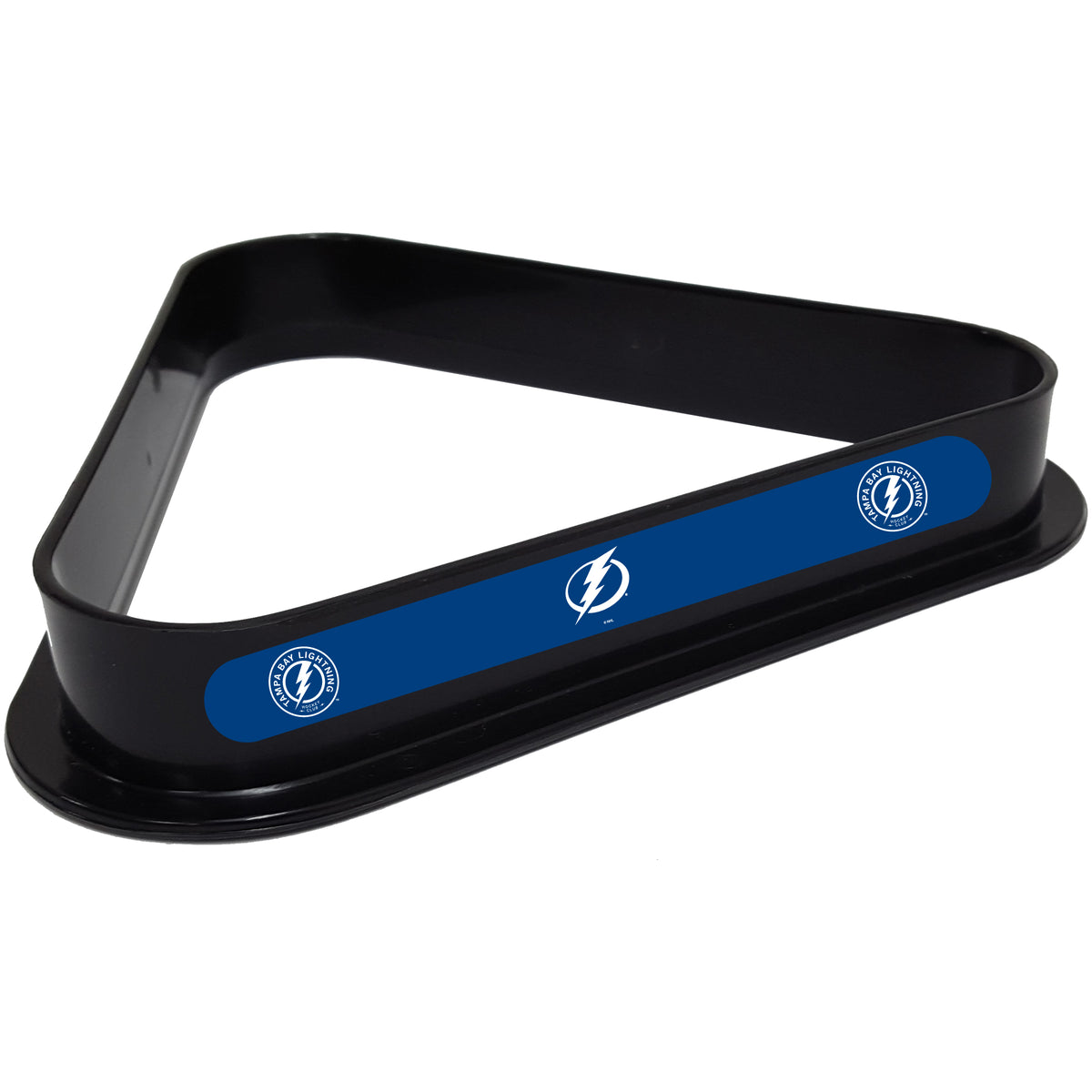 Tampa Bay Lightning NHL plastic pool table 8-ball triangle rack with team logos