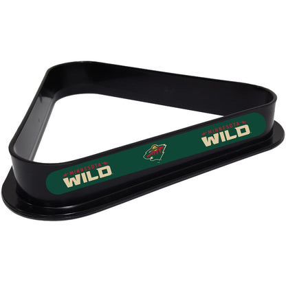 Minnesota Wild NHL plastic pool table 8-ball triangle rack with team logos