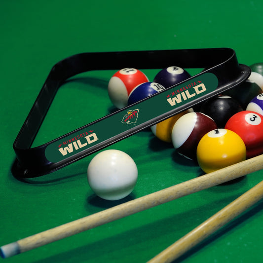 Minnesota Wild NHL 8-ball triangle rack - lifestyle photo