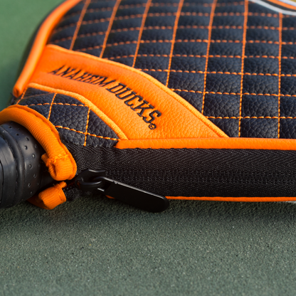 Anaheim Ducks quilted pickleball paddle cover team name