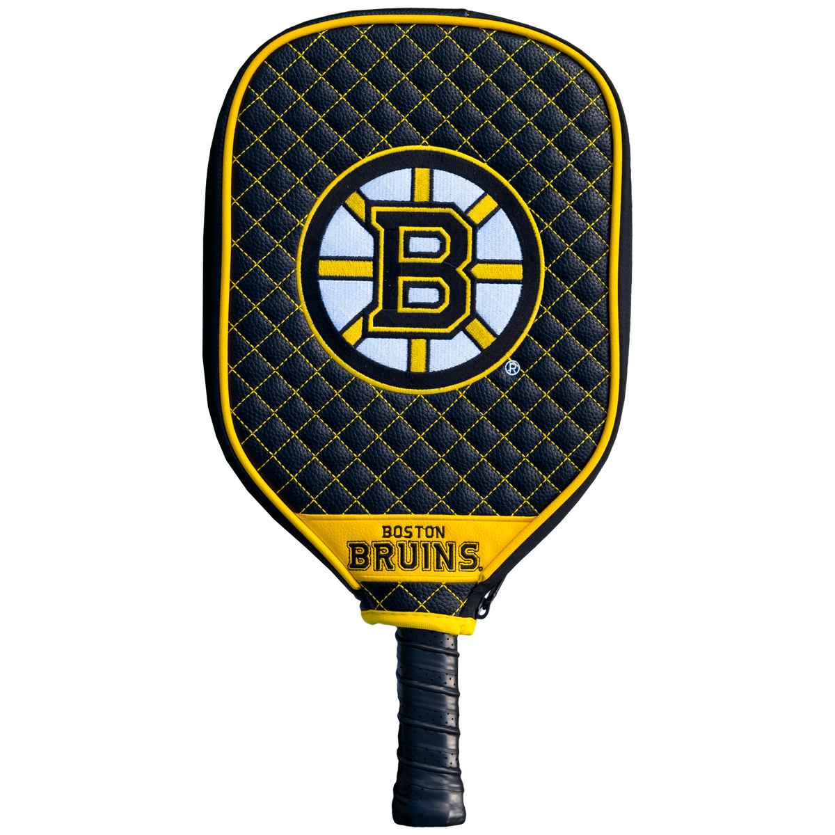 Boston Bruins quilted pickleball paddle cover