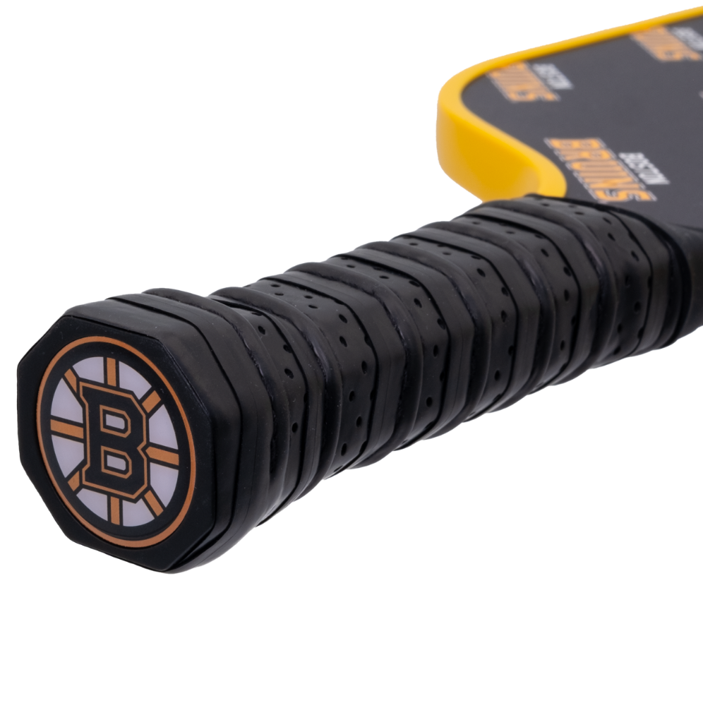 Boston Bruins pickleball paddle handle logo