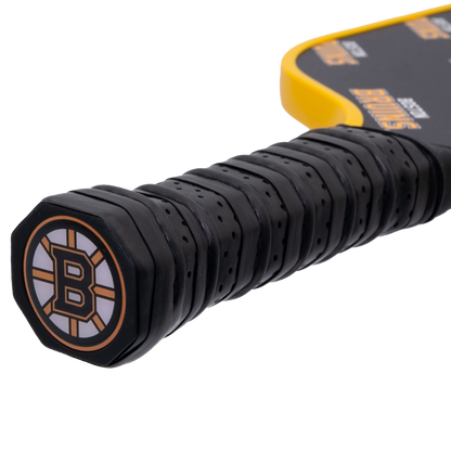 Boston Bruins pickleball paddle handle logo