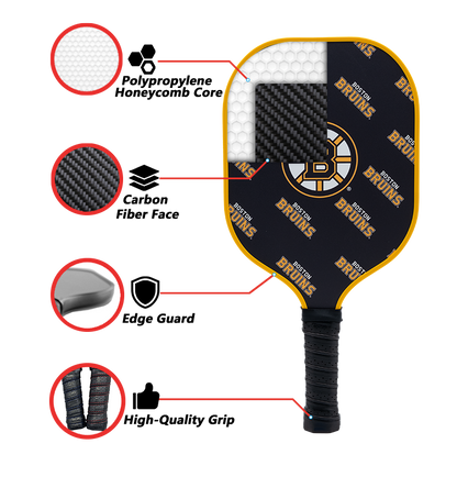 Boston Bruins standard pickleball paddle additional view