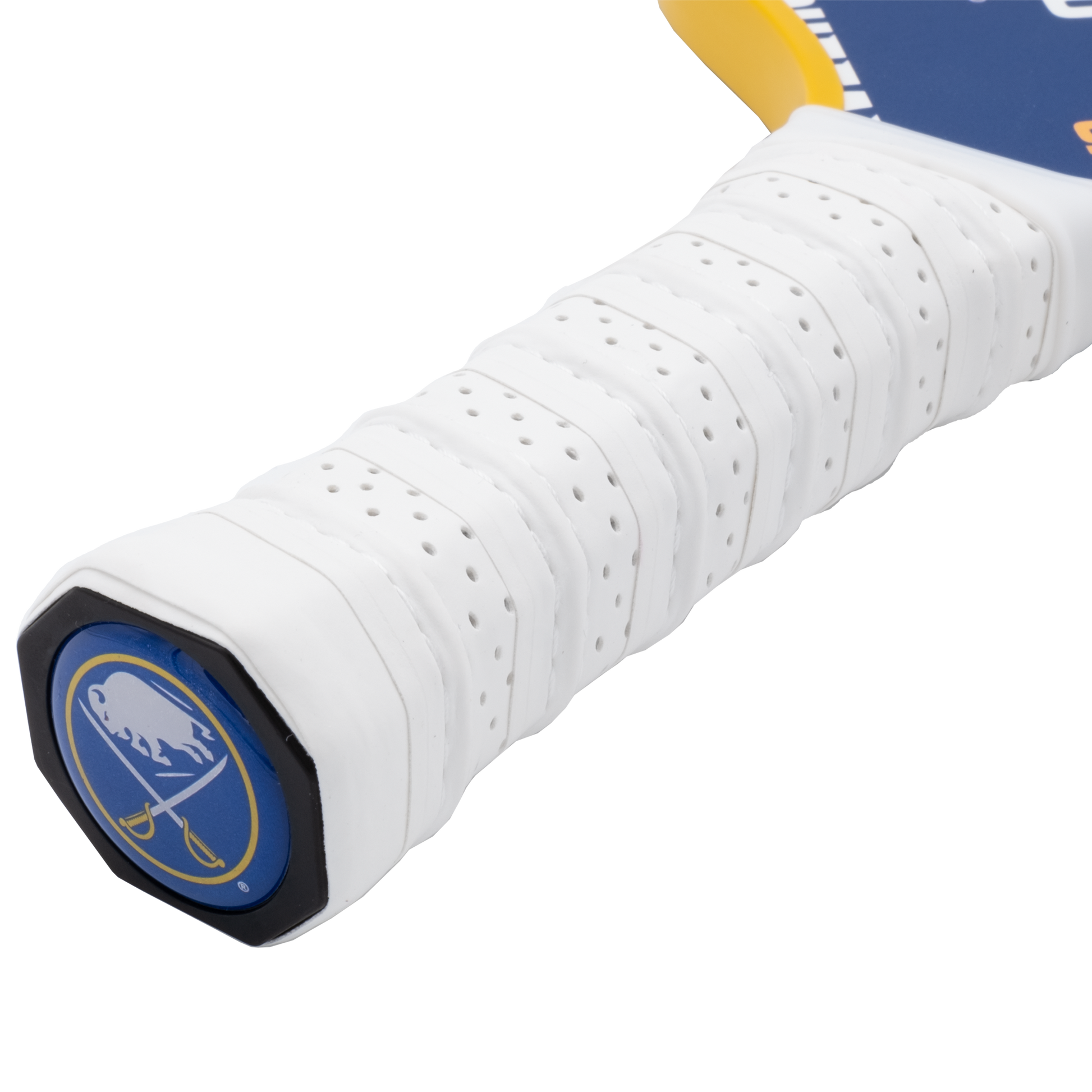 Buffalo Sabres pickleball paddle handle logo
