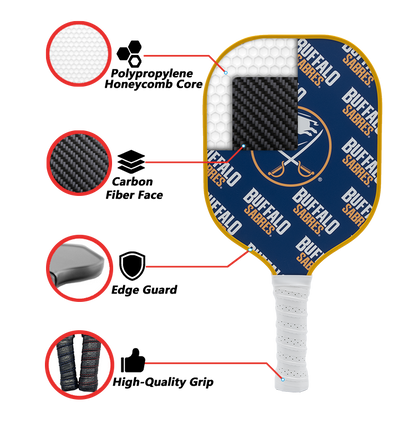 Buffalo Sabres standard pickleball paddle additional view