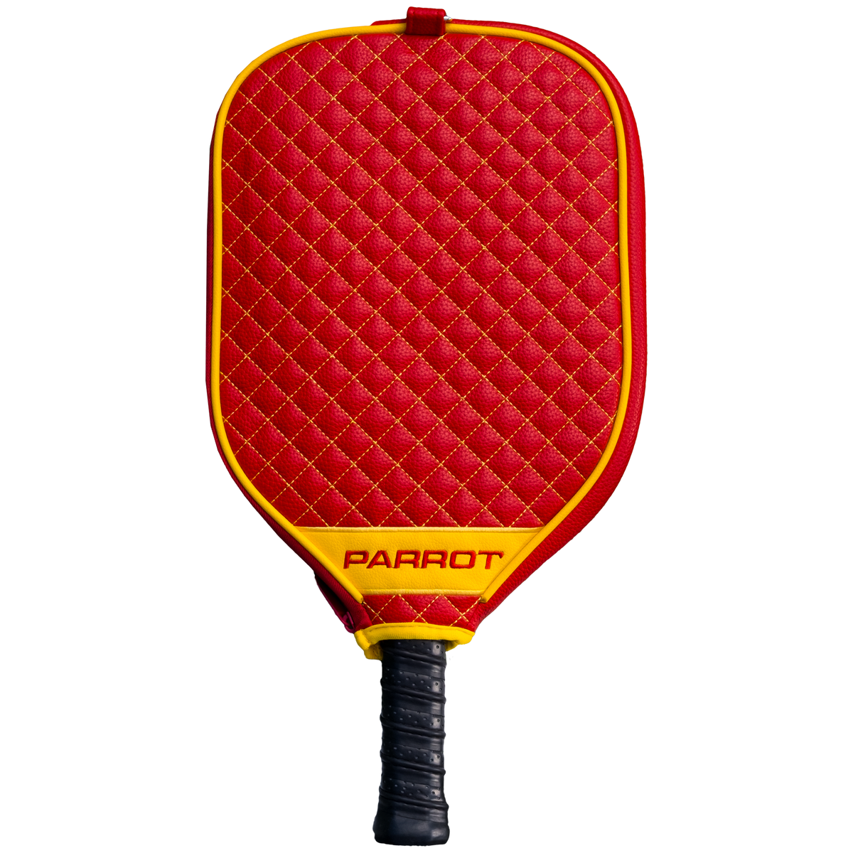 Calgary Flames quilted pickleball paddle cover back view