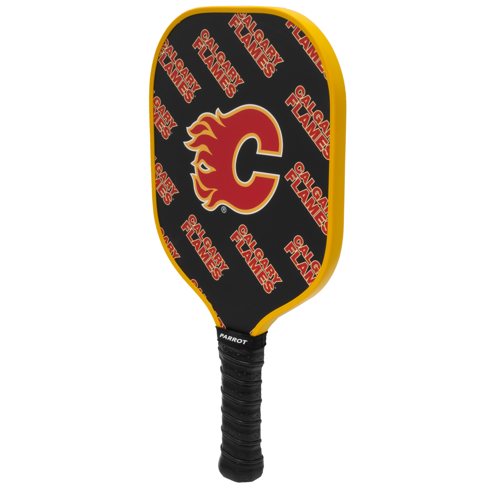 Calgary Flames pickleball paddle back view